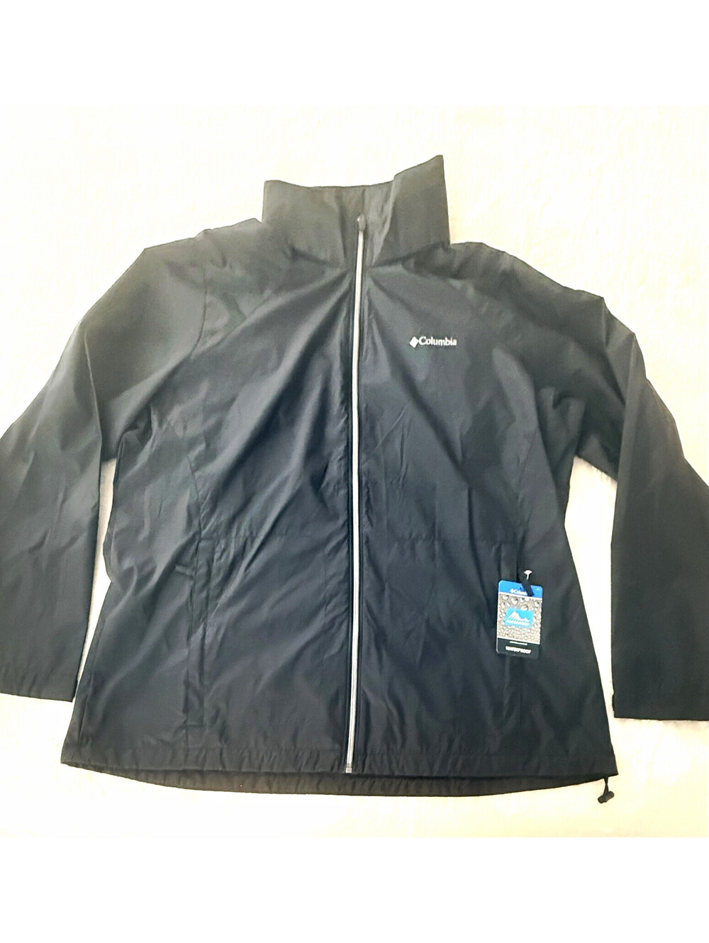 Columbia Switchback III Women’s 2X Black Waterproof Hooded Rain Jacket NWT
